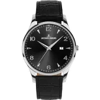 Jacques Lemans Montre dateur London Black Silver