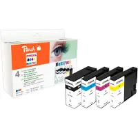 Peach PI100-283 319585 75ml 76ml 2650pages 6900pages Cartouche d'encre noire, jaune