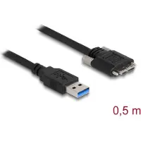 DeLOCK Kabel USB Typ-A St zu Typ Micro-B St m. Schrauben 0,5