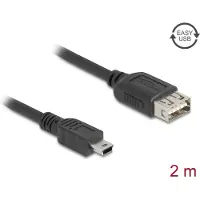 DeLOCK USB 2.0 Kabel USB Typ Mini-B St zu USB Typ-A Bu 2 m