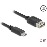 DeLOCK USB 2.0 Kabel USB Type-C St zu USB Typ-A Buchse 2 m