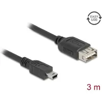 DeLOCK USB 2.0 Kabel USB Typ Mini-B St zu USB Typ-A Bu 3 m