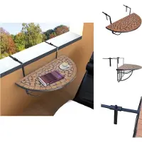 vidaXL Table de balcon suspendue Mosaïque Terracotta - Tables de jardin