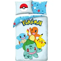 Halantex SP. z.o.o. Zestaw Pościeli Pokémon Duvet Ver. 6 140x200 cm, 70x90 cm, 100% Bawełna