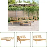 The Living Store Ensemble de 4 canapés de jardin en palettes de bois massif d'acacia