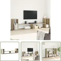 The Living Store Meubles TV , lot de 2, chêne Sonoma, 100 x 30 x 50 cm, aggloméré