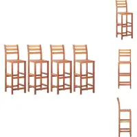 vidaXL Tabouret de bar 4 pcs. en bois massif d'acacia - Tabouret de bar