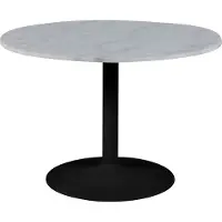 Zesso Smuk Table à manger Ø 110 cm Josie Marbre Blanc - Noir