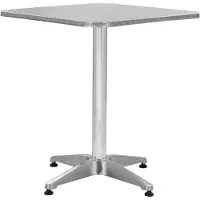 Syfax Table de jardin Argenté 60x60x70 cm Aluminium