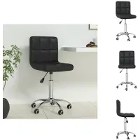 vidaXL Chaise de bureau pivotante noir similicuir - Chaises de bureau