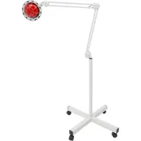 StarTech.com Lampe infrarouge chauffante et thérapeutique - Lampadaire - 275 W - Température réglable de 0 à 90 °C - 220 V - 4 roulettes - Pied de 60 cm - Sans ampoule - Blanc