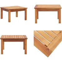 vidaXL Table basse de jardin 60 x 60 x 36 cm Bois massif Acacia - Table basse - Tables basses - Tables d'appoint
