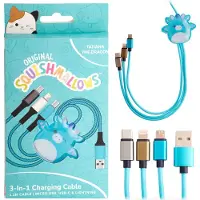 Squishmallows Câble de chargement 1,2 m Tat 3en1 USB-C/Micro/Lightning