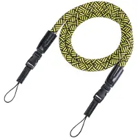 Hama Courroie d'appareil photo Braid 120, noire/jaune