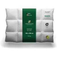HANSKRUCHEN GmbH HANSKRUCHEN Premium de Luxe couette en duvet 155x220 cm chaleur moyenne 90% duvet lavable pour personnes allergiques respirante blanche
