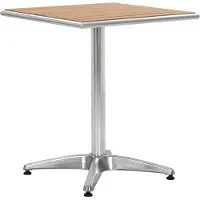 vidaXL Table de jardin argentée 60x60x70 cm aluminium et WPC