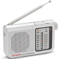 Aiwa Radio de poche avec FM/AM Argent