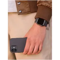 Decoded Silicone Magnetic Traction Strap Lite Apple Watch Series 1-9 / SE - 38/40/41 mm / Series 10 - 42 mm - Charcoal