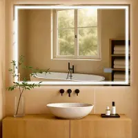 BellaFurn Miroir de salle de bain LED - miroir mural - anti-condensation, économie d'énergie, éclairage variable