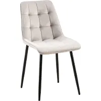 BellaFurn Chaise de salle à manger - rembourrage en velours - grand confort d'assise, facile d'entretien - convivial - design velours | Couleur : Gris | Matériau : souple