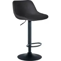 BellaFurn Tabouret de bar style loft - tabouret de bar - pivotant à 360° et réglable en hauteur | Couleur : noir | Matériau : mou