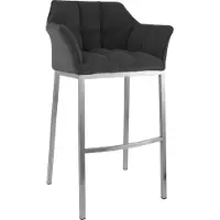 BellaFurn Tabouret de bar rembourré - Tabouret de bar - extra-résistant jusqu'à 240 kg - dossier confortable