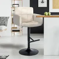 BellaFurn set de 2 tabourets de bar - Chaises en velours - Réglable & pivotant à 360° - Grand confort d'assise