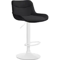 BellaFurn Tabouret de bar en tissu - chaise textile - hauteur réglable, confort optimal