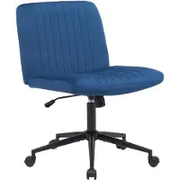 BellaFurn Chaise de bureau - chaise pivotante ergonomique - réglable en hauteur & pivotant à 360 degrés | Couleur : bleu | Matériau : souple
