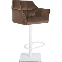 BellaFurn Tabouret de bar en velours - Tabouret de bar - hauteur réglable, fonction rotation 360
