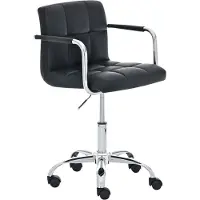 BellaFurn Chaise de bureau en similicuir - chaise de bureau - facile à nettoyer, hauteur réglable | couleur : noir