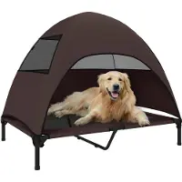 PawHut : panier pour chien d'extérieur avec toit, panier surélevé pour grands chiens