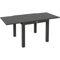 SUCCESS COURIER Table de jardin extensible en aluminium, 81/162 x 80 cm, 4 à 6 personnes, gris - lames permettant l'écoulement de l'eau, résistante à la rouille, pieds réglables