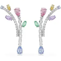 Swarovski Boucles d'oreilles bleu clair / lavande / rose / argent