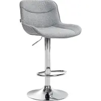 BellaFurn Tabouret de bar réglable en tissu - siège pivotant ergonomique, flexibilité à 360° et confort