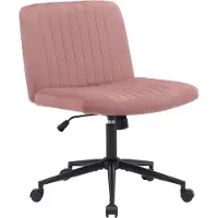 BellaFurn Chaise de bureau - chaise pivotante ergonomique - réglable en hauteur & pivotant à 360 degrés | Couleur : rose | Matériau : souple