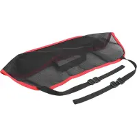 Gistuch Porte-filet universel pour voiture entre les sièges, sac de rangement en filet, barrière pour animaux domestiques, intérieur de voiture, couleur noire avec bordure rouge