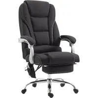 BellaFurn Chaise de massage ergonomique - Chaise de bureau confortable - Réglable en hauteur et repose-pieds | Couleur : noir