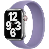 Apple Bracelet Boucle unique en Silicone pour Watch | 44/45/46/49 mm - Taille 9 - English Lavender