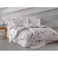 Brotex® Lin coton français 240x200,70x90 Monaco brown