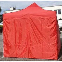 Pártystany-Jičín s.r.o. Tente de réception à armature en ciseaux 2 x 2 m ALU Standard 450 g/m² - 4 panneaux latéraux pleins, rouge