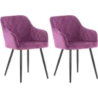 BellaFurn Lot de 2 chaises de salle à manger lilas - chaises modernes - extrêmement confortables