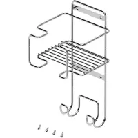 Emuca Porte-fer et planche à repasser - Acier - Chromé