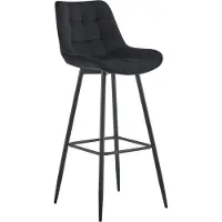 BellaFurn Tabouret de bar au design moderne - Tabouret de bar - élégant et confortable, piétement noir mat | Couleur : noir | Matériau : mou