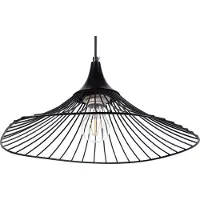 Beliani Suspension en métal noir avec grille en forme d'entonnoir pour salon-salle à manger de style minimaliste