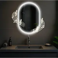 BellaFurn Miroir de salle de bain avec Bluetooth - miroir mural - éclairage LED et fonction anti-condensation