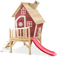 Exit Fantasia 300 Maison en Bois – Cabane Extérieure – Bois– Enfants – Rouge