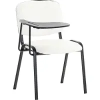 BellaFurn Chaise visiteur avec plan de travail rabattable - chaise de salle d'attente stylée, confort d'assise optimal
