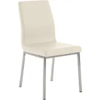 BellaFurn Chaise de salle à manger confortable - chaise de cuisine - grand confort d'assise - similicuir | Couleur : crème