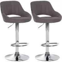 BellaFurn lot de 2 tabourets de bar - Tabourets de bar modernes - Assise et dossier confortables